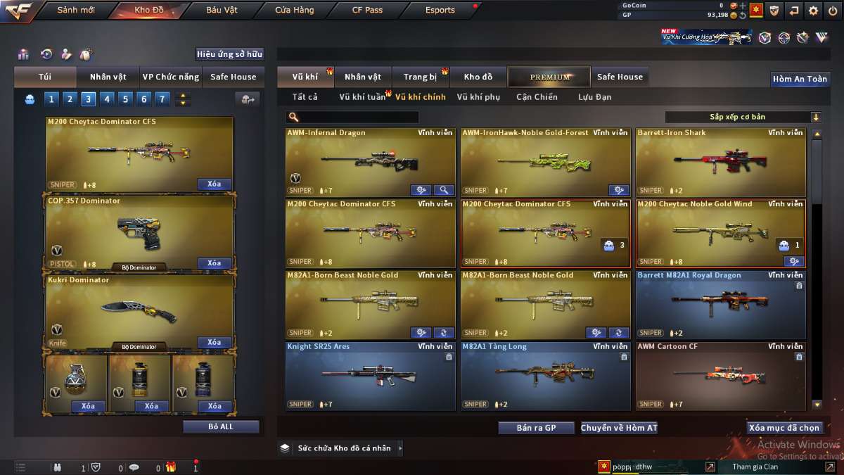 shop acc cf uy tin gia re